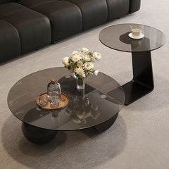 Coffee table Gray Brown Tempered glass htyjj-6628