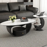 Coffee table Black COLOR1 Sintered Stone Solid wood htyjj-6630