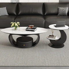 Coffee table Black COLOR1 Sintered Stone Solid wood htyjj-6630