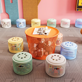 Vibrant Multi-Color Seating: Stylish White, Orange, Green, Pink, Yellow, and Blue Stools for Any Space hwn-1608