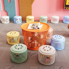 Vibrant Multi-Color Seating: Stylish White, Orange, Green, Pink, Yellow, and Blue Stools for Any Space hwn-1608