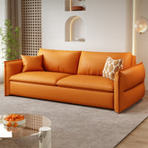 Stylish Multi-Color Sofas: Beige, Gray, Pink Options in Faux Leather and Down hyt-1425