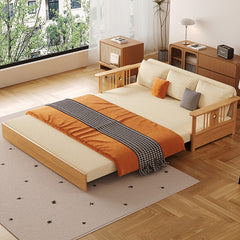 Modern Sofa with Vibrant Colors: Yellow, Light Brown, Gray, Orange & Blue - Premium Cotton-Linen Upholstery & Dark Ash Wood Frame hyt-1429