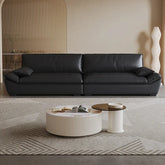 Sofa Black Synthetic leather Down Pine Stuffing cotton hzmkj-5950