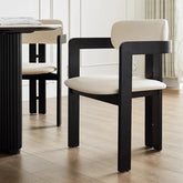 Stylish Ash Wood and Faux Leather Armchair for Modern Living Spaces hzmzw-3153