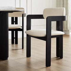 Stylish Ash Wood and Faux Leather Armchair for Modern Living Spaces hzmzw-3153