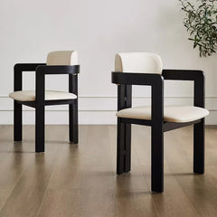 Stylish Ash Wood and Faux Leather Armchair for Modern Living Spaces hzmzw-3153