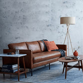 Durable Scratch-Resistant Cotton Sofa in Modern Light Brown & Dark Black jy-116