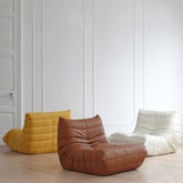 Scratch-Resistant Suede Sofa - Vibrant Orange, White, Pink, and Yellow Options my-345