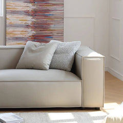 Luxury Off White Scratch-Resistant Sofa with Durable Pine Frame and Plush Down Filling my-358