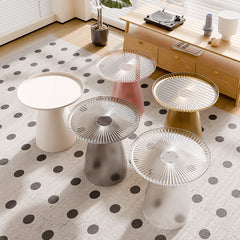 Elegant Transparent Tea Table - Modern Design in Gray, Brown, Pink, Off White - Durable PET Material ym-628