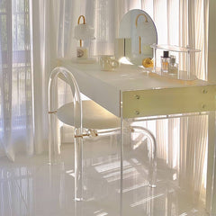 Sleek White Particle Board Makeup Table – Modern Vanity for Stylish Organization yw-185