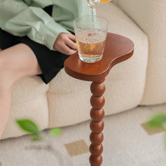 Affordable Modern Tea Table – Elegant Brown and Black Beech Wood Design yw-213