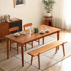 Elegant Natural Cherry Wood Table - Timeless Design & High-Quality Craftsmanship Hersa-1620