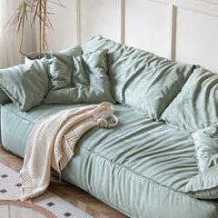 Luxurious Green Solid Wood Sofa with Premium Down Filling Hersa-1642