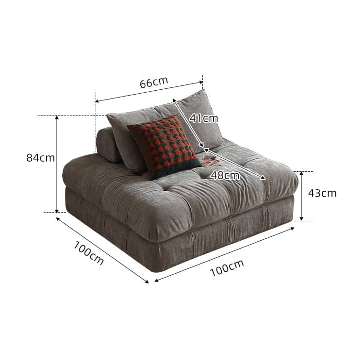Stylish Dark Grey Sofa - Premium Cotton & Linen Blend for Ultimate Comfort Hersa-1643