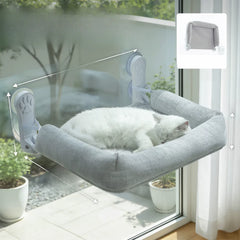 Foldable Window Perch Cat Hammock – Space-Saving Suction Cup Sunbathing Bed