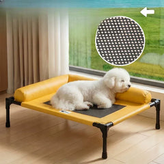 Aura Elevated Pet Daybed – Breathable Mesh Cushion & Anti-Moisture Lounge for Dogs & Cats