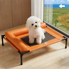 Aura Elevated Pet Daybed – Breathable Mesh Cushion & Anti-Moisture Lounge for Dogs & Cats