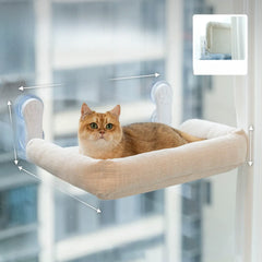 Foldable Window Perch Cat Hammock – Space-Saving Suction Cup Sunbathing Bed