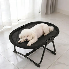 Harker Elevated Folding Pet Bed – Portable Minimalist Lounge Cot for Cats & Small Dogs