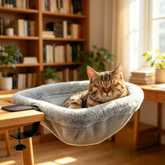 Desk Companion 360° Swivel Cat Hammock – Clamp-On Desk Perch & Multi-Tier Bed