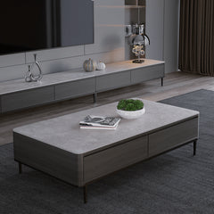 Stylish Tea Table with COLOR Sintered Stone & Pine Multi-Layer Board faml-303