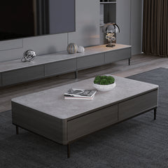 Stylish Tea Table with COLOR Sintered Stone & Pine Multi-Layer Board faml-303