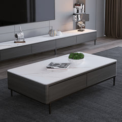 Stylish Tea Table with COLOR Sintered Stone & Pine Multi-Layer Board faml-303