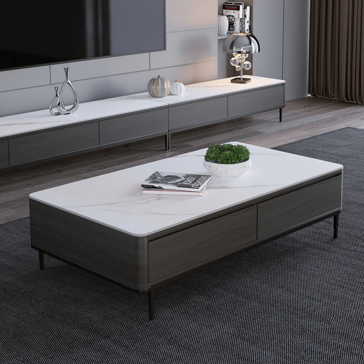 Stylish Tea Table with COLOR Sintered Stone & Pine Multi-Layer Board faml-303
