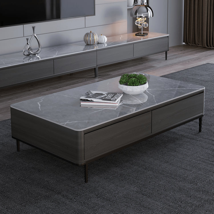 Stylish Tea Table with COLOR Sintered Stone & Pine Multi-Layer Board faml-303