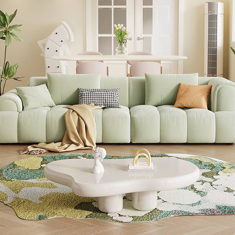 Elegant Beige & Brown Sofa with Pine Wood Frame and Luxurious Faux Leather Upholstery fbby-1386