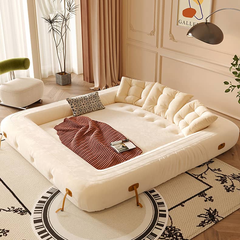 Stylish Cotton Beige Figure Sofa – Perfect Blend of Comfort and Elegance fbby-1402