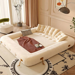 Stylish Cotton Beige Figure Sofa – Perfect Blend of Comfort and Elegance fbby-1402
