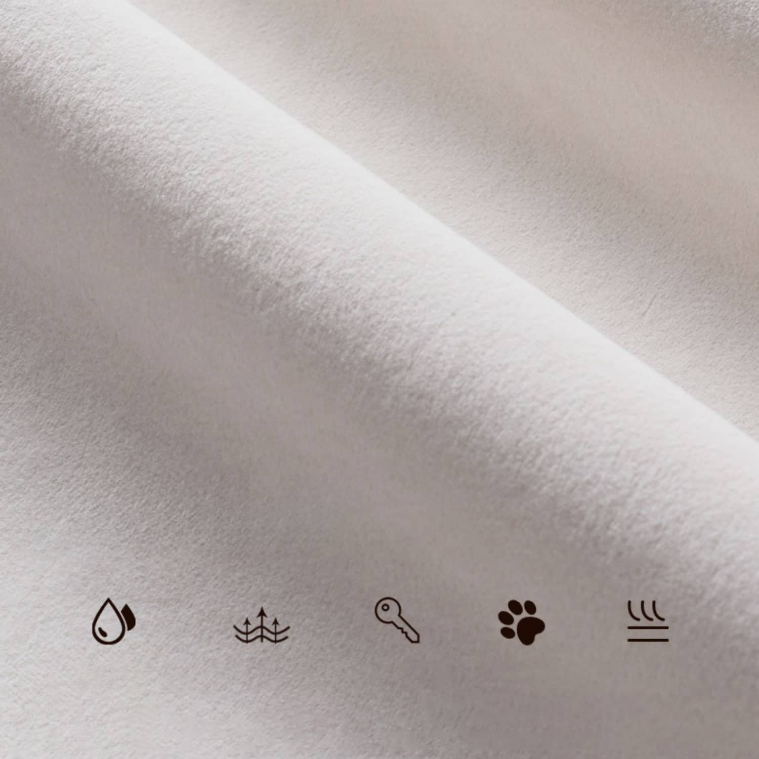Elegant Beige Cotton Bed Frame with Pine Wood and Stainless Steel Accents fbby-1405