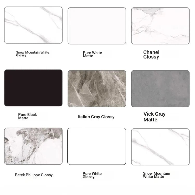 Table COLOR1 COLOR2 COLOR3 COLOR4 COLOR5 COLOR6 White Black Sintered Stone Multi-layer board fby-6508