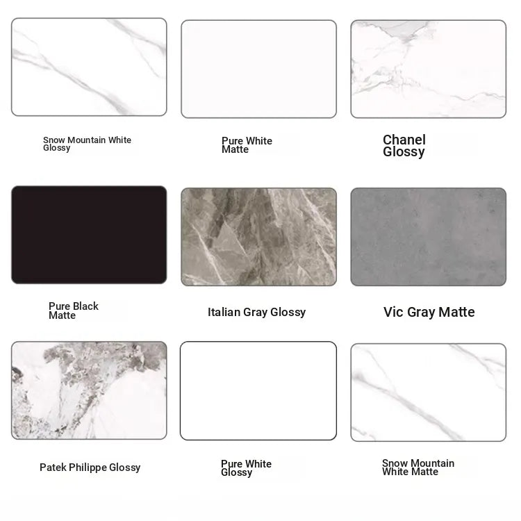 Table COLOR1 COLOR2 COLOR3 COLOR4 COLOR5 COLOR6 White Black Sintered Stone Multi-layer board fby-6508