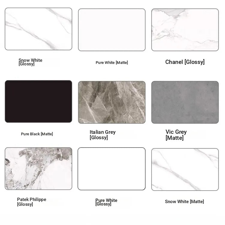 Table COLOR1 COLOR2 COLOR3 COLOR4 COLOR5 COLOR6 White Black Sintered Stone Multi-layer board fby-6508