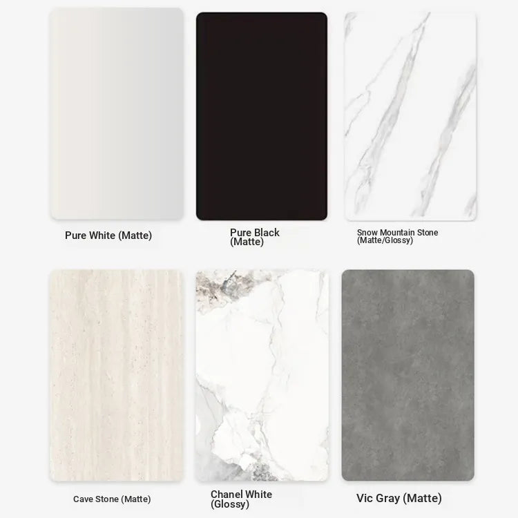 Table White Black COLOR1 COLOR2 COLOR3 COLOR4 COLOR5 Sintered Stone Multi-layer board Ash wood fby-6510