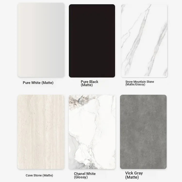 Table White Black COLOR1 COLOR2 COLOR3 COLOR4 COLOR5 Sintered Stone Multi-layer board Ash wood fby-6510