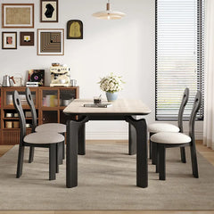 Chair Black/White Solid wood Faux Lambswool fby-6514-ch