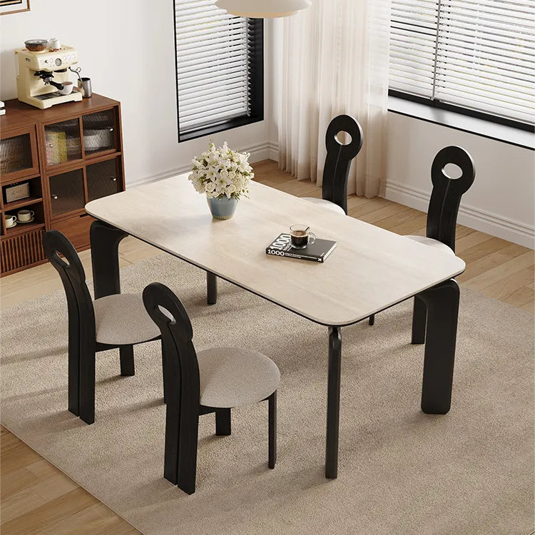 Chair Black/White Solid wood Faux Lambswool fby-6514-ch