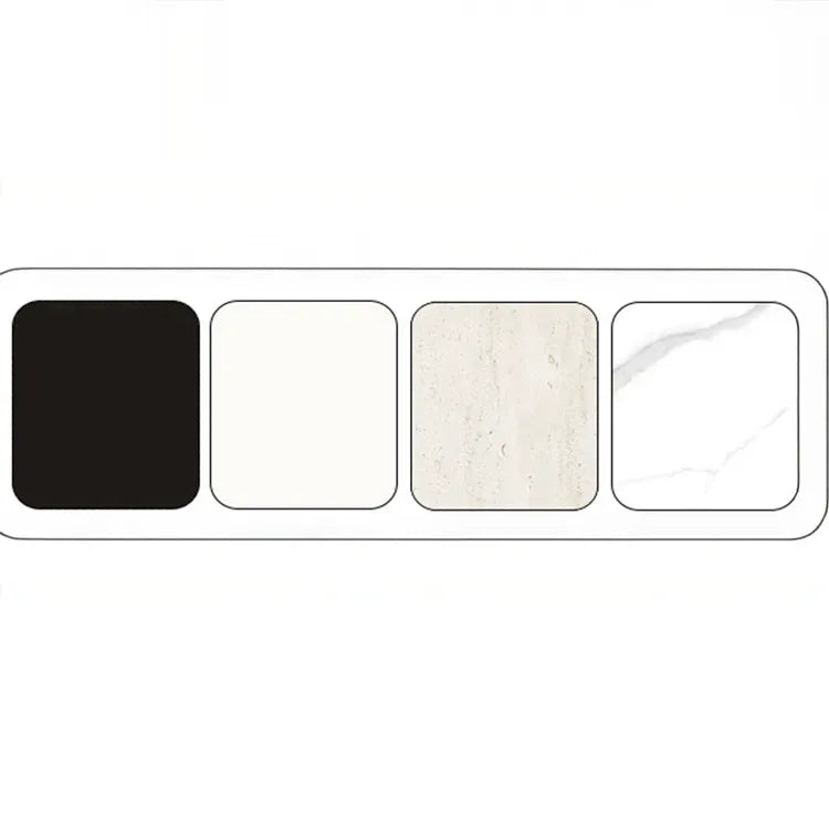 Table White Black COLOR1 COLOR2 Sintered Stone Multi-layer board Ash wood fby-6514