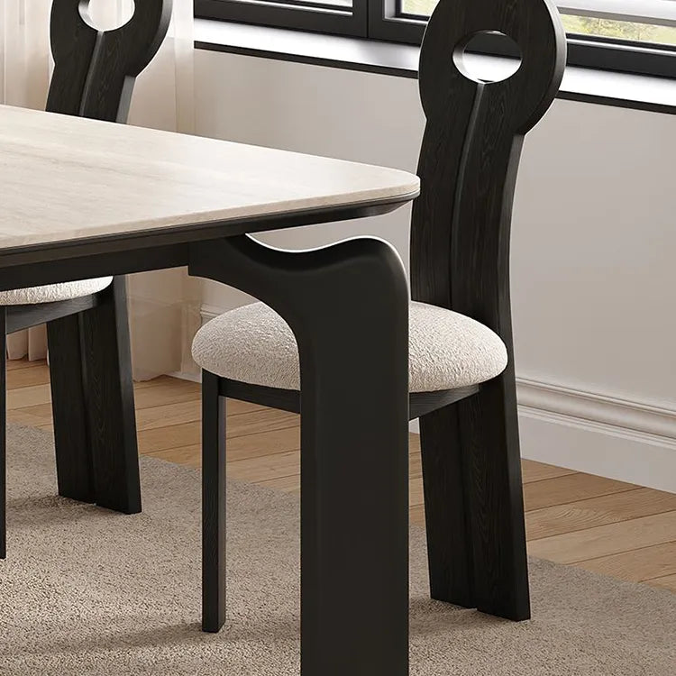 Table White Black COLOR1 COLOR2 Sintered Stone Multi-layer board Ash wood fby-6514