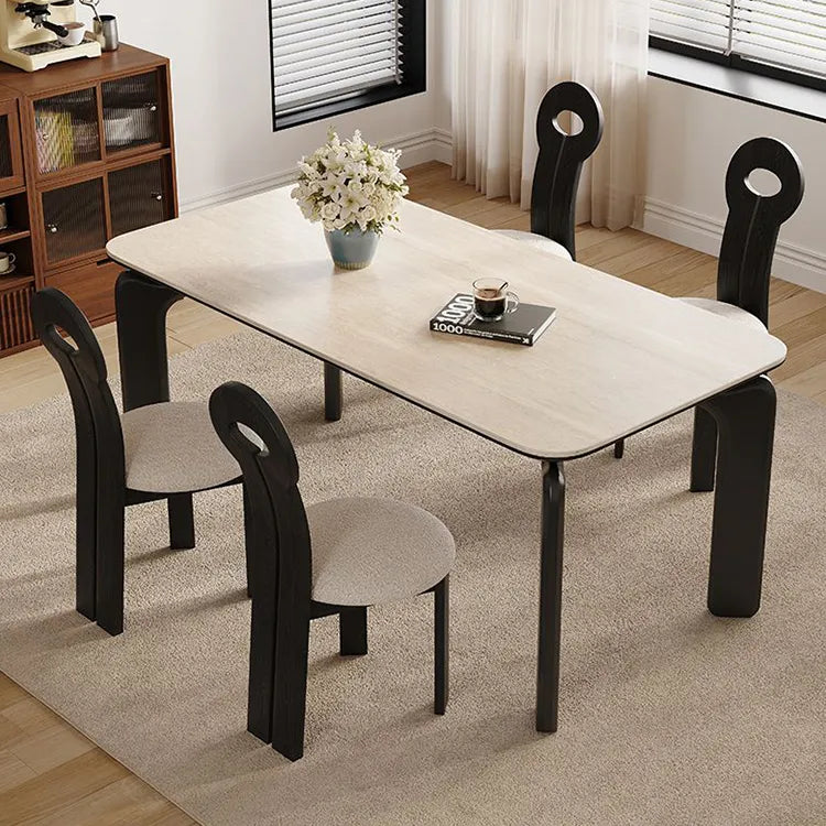 Table White Black COLOR1 COLOR2 Sintered Stone Multi-layer board Ash wood fby-6514