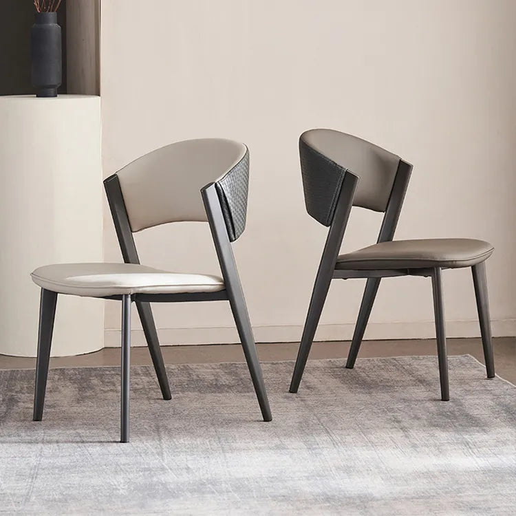 Chair Gray Beige Blue Orange White Black Synthetic leather Solid wood fby-6515
