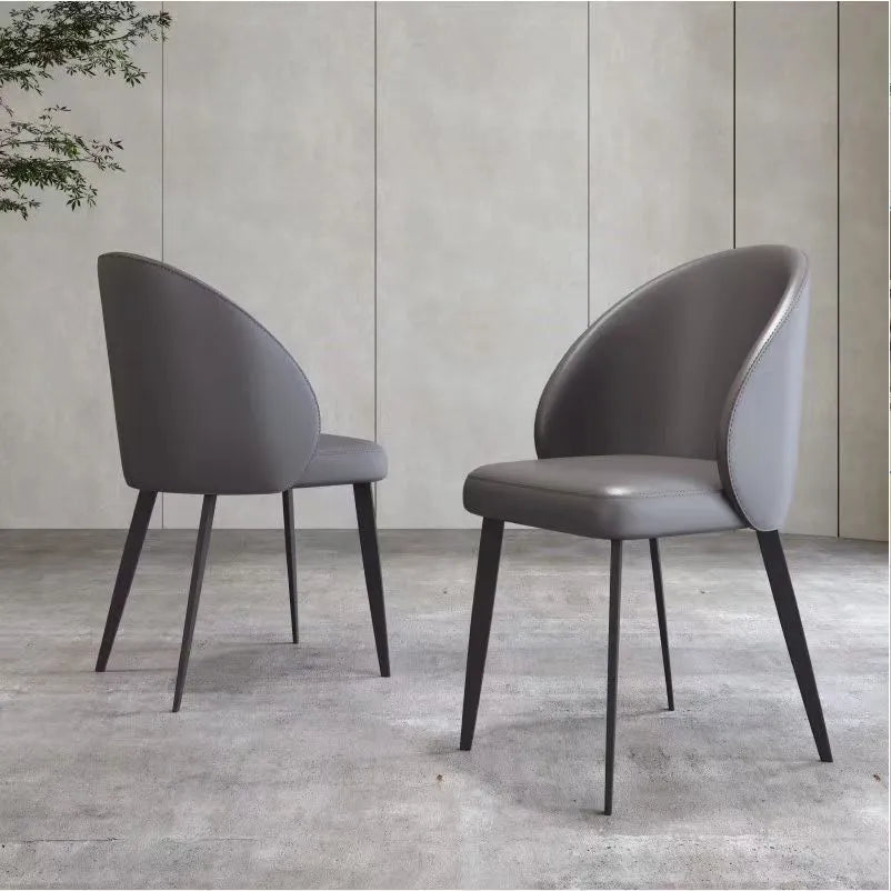 Chair Gray Beige Blue Orange White Black Synthetic leather Solid wood fby-6515