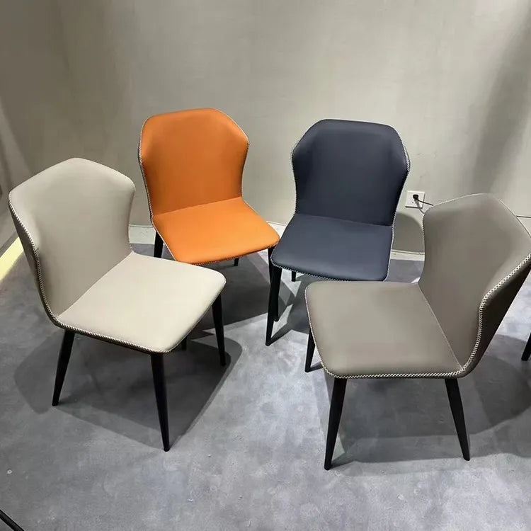 Chair Gray Beige Blue Orange White Black Synthetic leather Solid wood fby-6515
