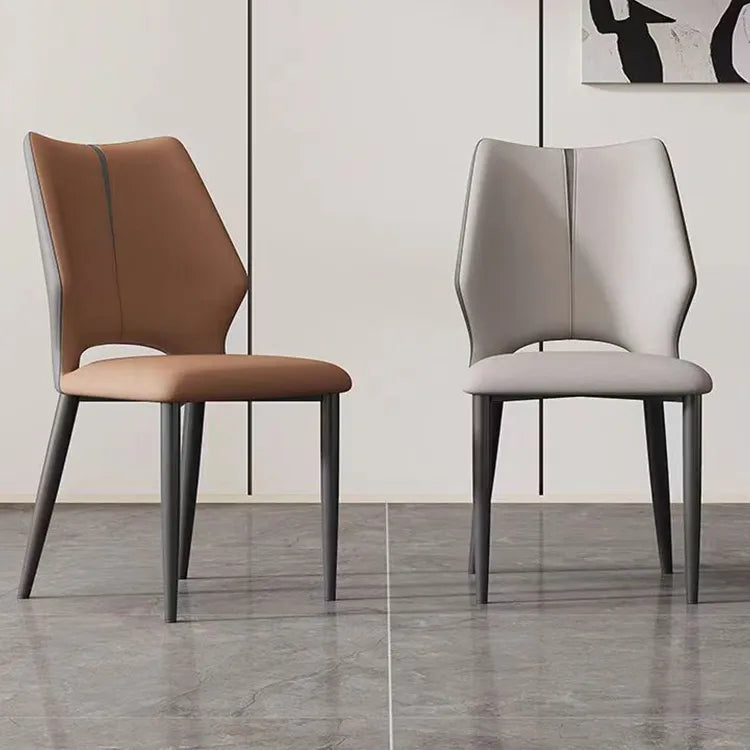Chair Gray Beige Blue Orange White Black Synthetic leather Solid wood fby-6515