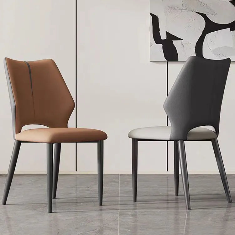 Chair Gray Beige Blue Orange White Black Synthetic leather Solid wood fby-6515